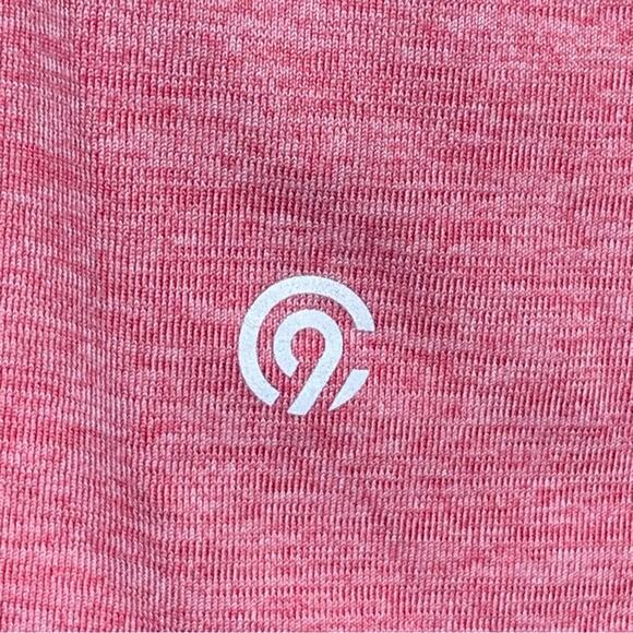 Champion Long Sleeve Shirt Size Medium Pink  Space Print Zip Up Shirred - Picture 8 of 9